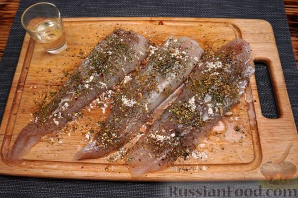 Рыба, запечённая с лимоном и апельсином